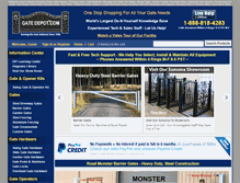 Tablet Screenshot of gatedepot.com